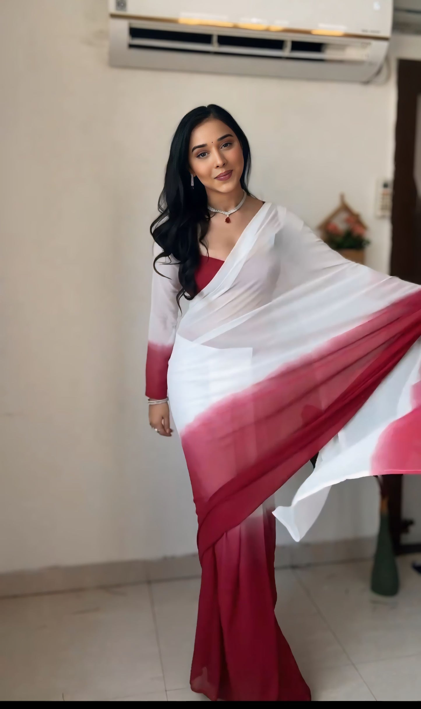 Fashion Simplified with Multi-Color One-Minute Wear Georgette Saree for All-Day Comfort