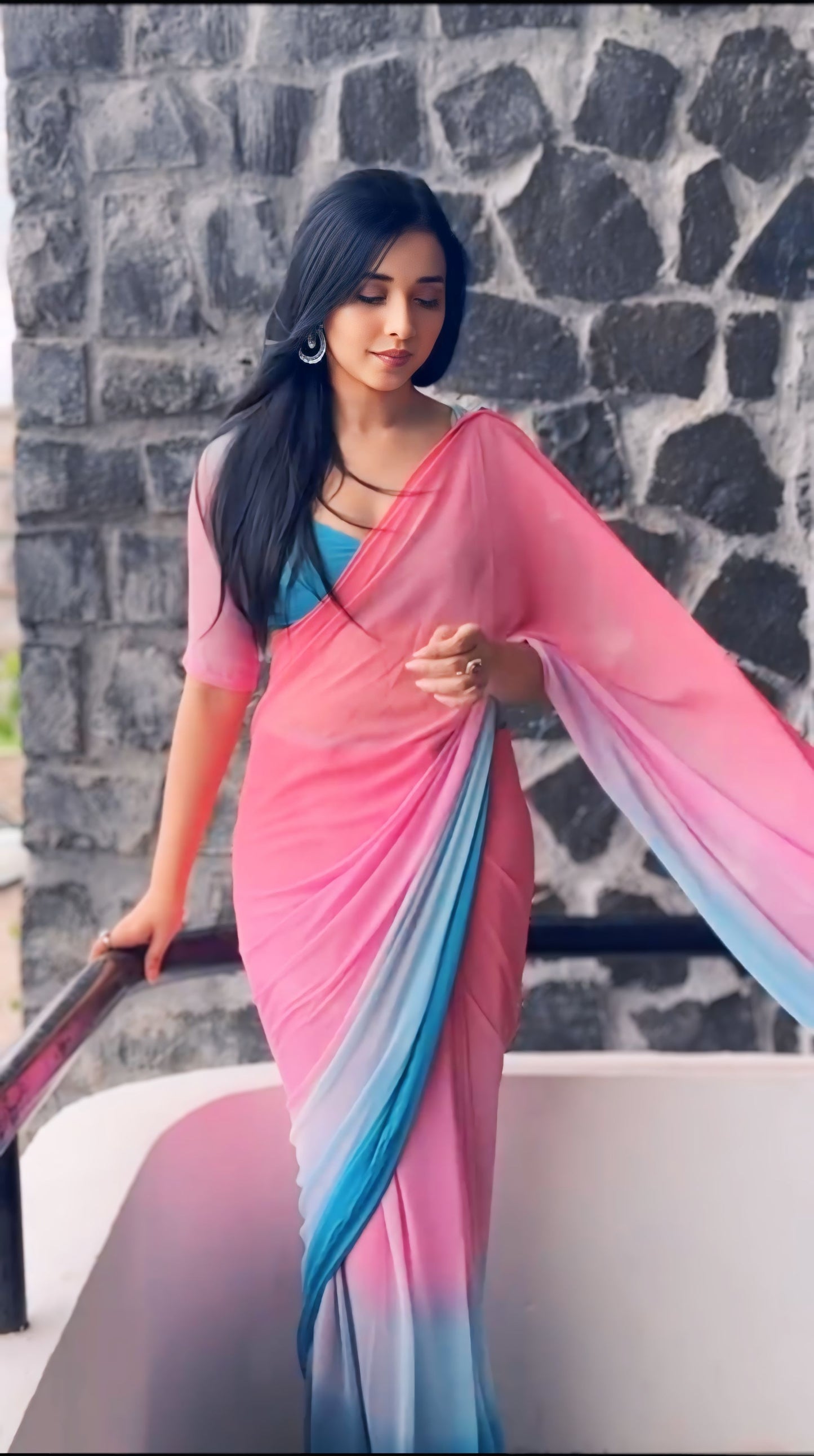 Elegant Multi-Color Georgette Saree: Your One-Minute Style Statement for Every Occasion