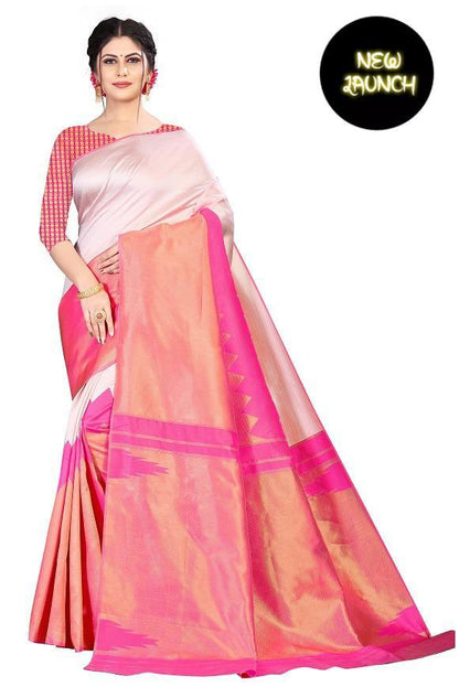 Charming Pink Kanjivaram Silk Saree – Tradition Meets Sophistication