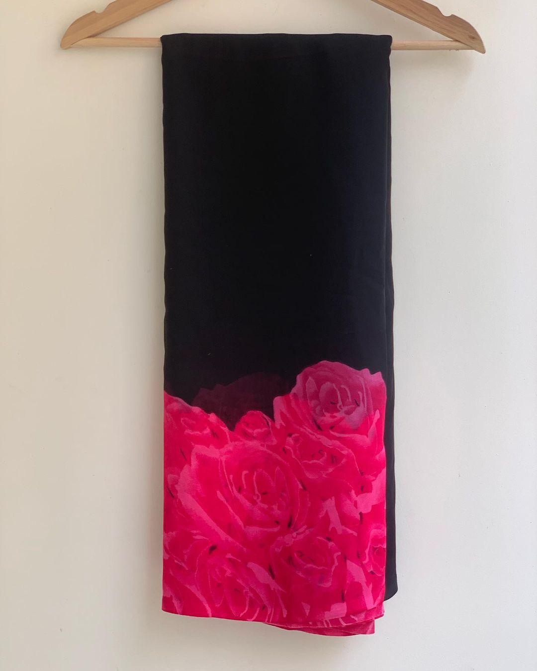 Sophisticated Black-Pink Georgette Silk Saree – Perfect for Celebrations