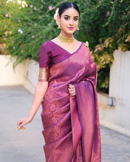 Exquisite Pink Soft Silk Kanjivaram Saree with Vibrant Matching Border - Perfect Elegance