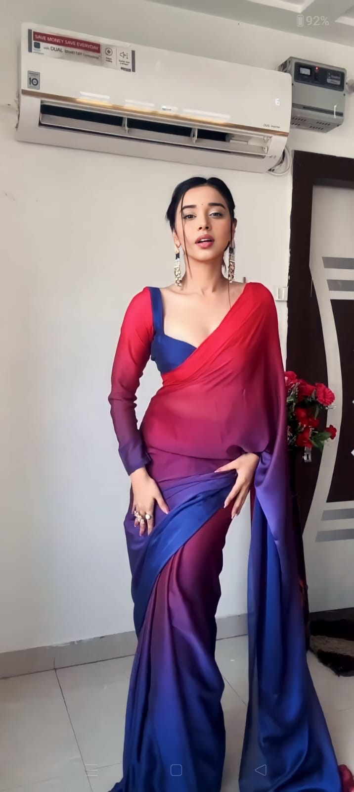 Upgrade Your Wardrobe with a Trendy Multi Color Ready-to-Wear Georgette Saree