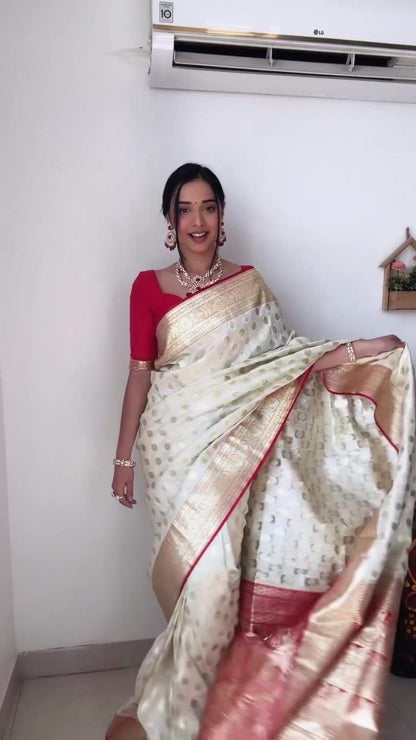 Effortless Elegance: Beige Georgette One-Minute Wear Saree for Instant Glam.