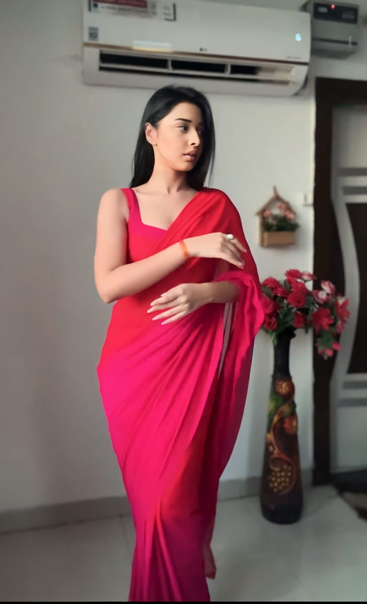 Keep It Classy: Effortless Draping with One-Minute Georgette Saree Style