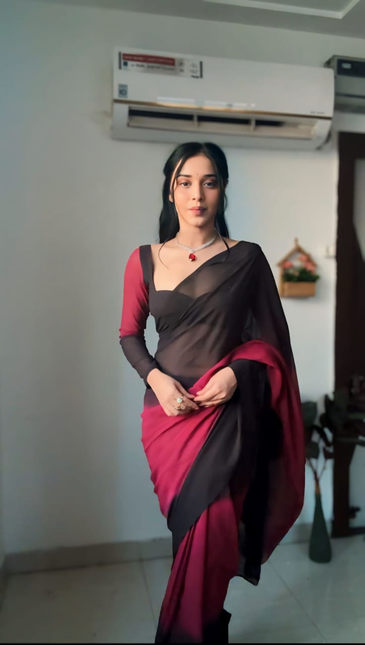 Charming Multi Georgette Saree: One-Minute Wear to Elevate Your Style Instantly