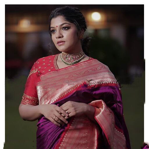 Drape in Elegance With Cadmium Violet Silk Saree for Every Celebration