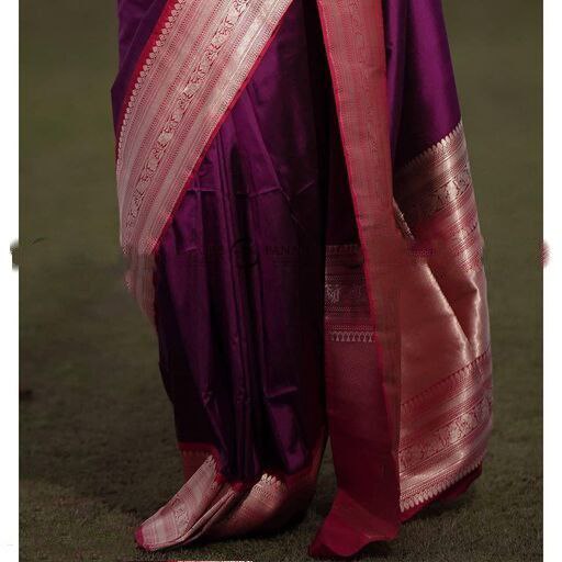 Drape in Elegance With Cadmium Violet Silk Saree for Every Celebration