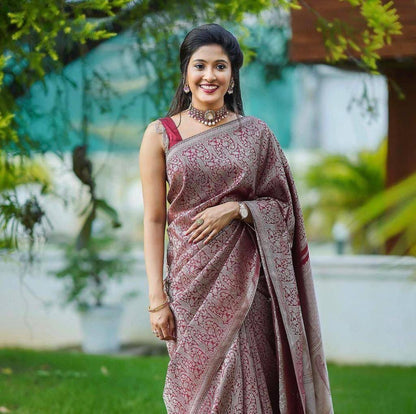 Festive Radiance With Pink Saree with Traditional Charm