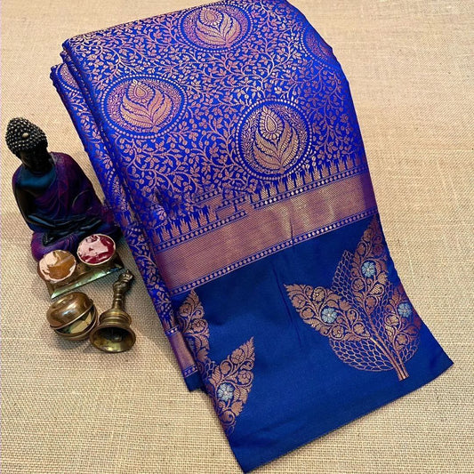 Stunning Multicolor Kanjivaram Silk Saree with Artistic Patterns and Elegant Border