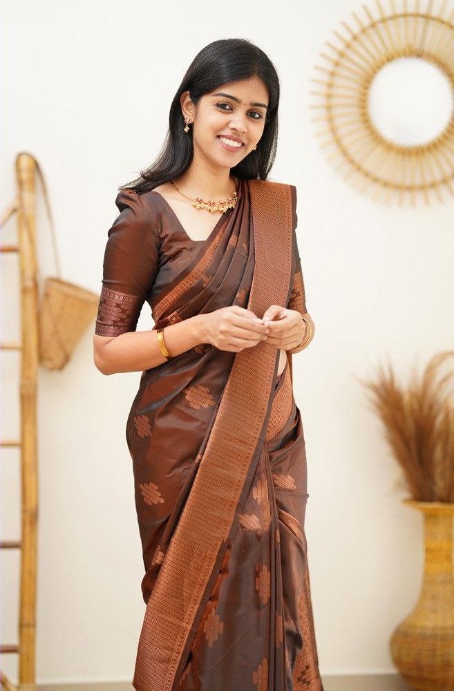 Timeless Maroon Color Soft Kanjivaram Saree with Gorgeous Matching Border for Every Occasion