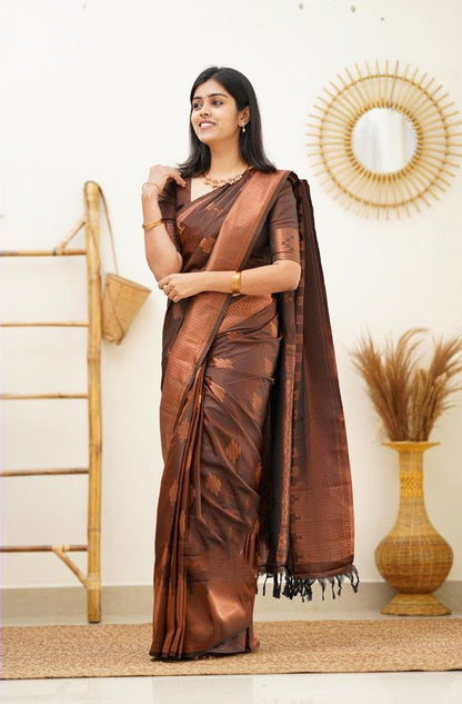 Timeless Maroon Color Soft Kanjivaram Saree with Gorgeous Matching Border for Every Occasion