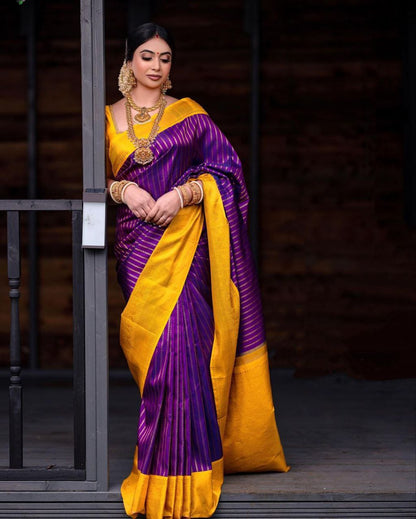 Premium Magenta Soft Silk Kanjivaram Saree with Eye-Catching Matching Border