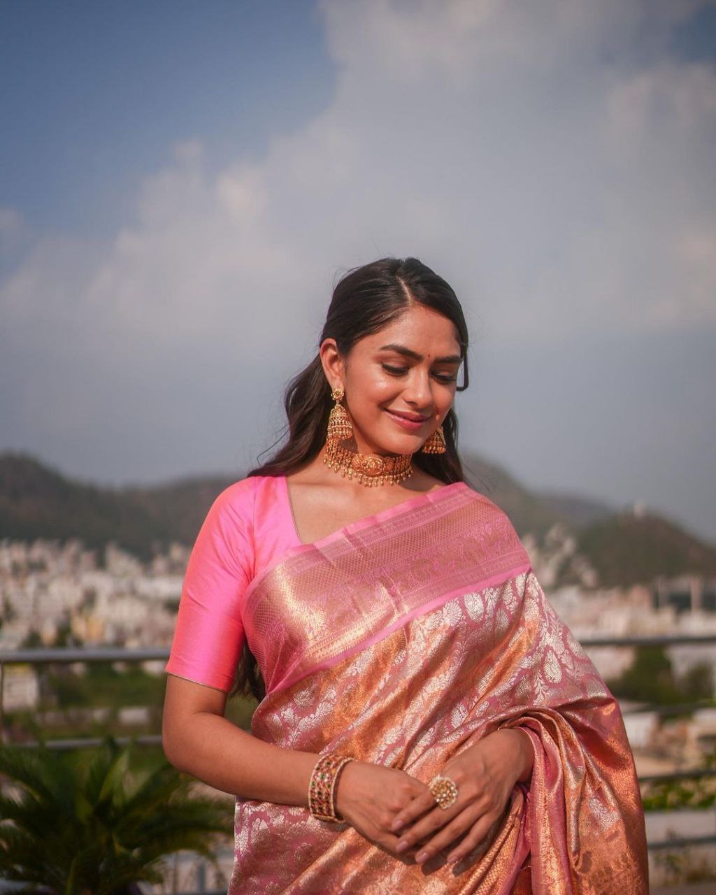 Pink Soft Silk Kanjivaram Saree for Women with Elegant Matching Border