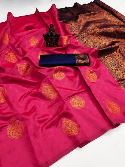 Stunning Soft Silk Kanjivaram Saree in Multicolor with Charm