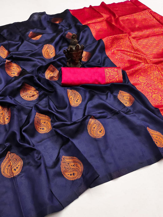 Stunning Soft Silk Kanjivaram Saree in Multicolor with Charm